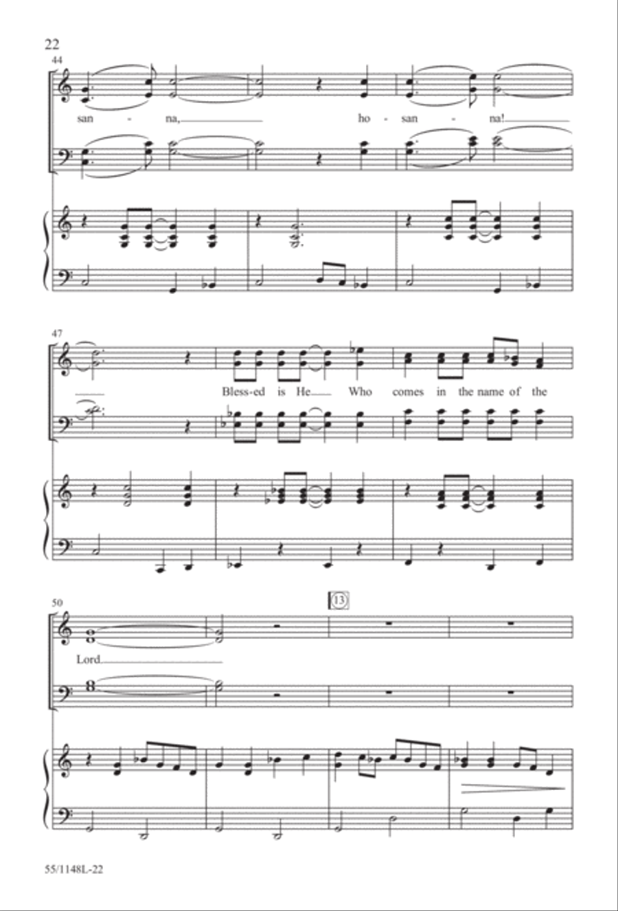 Come Walk With Me (Digital Download) 4-Part scores gallery preview page 22