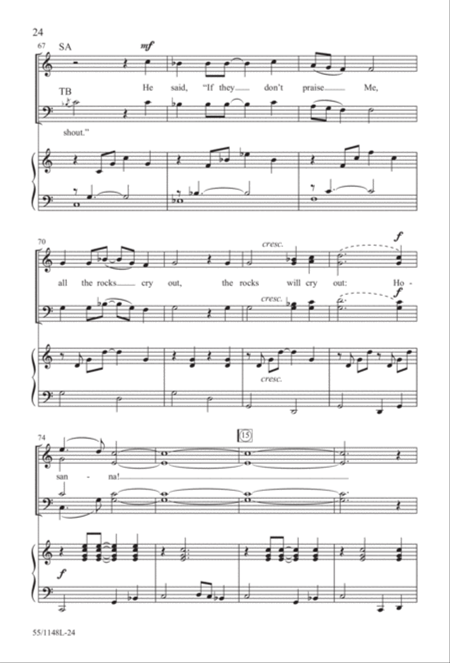 Come Walk With Me (Digital Download) 4-Part scores gallery preview page 24