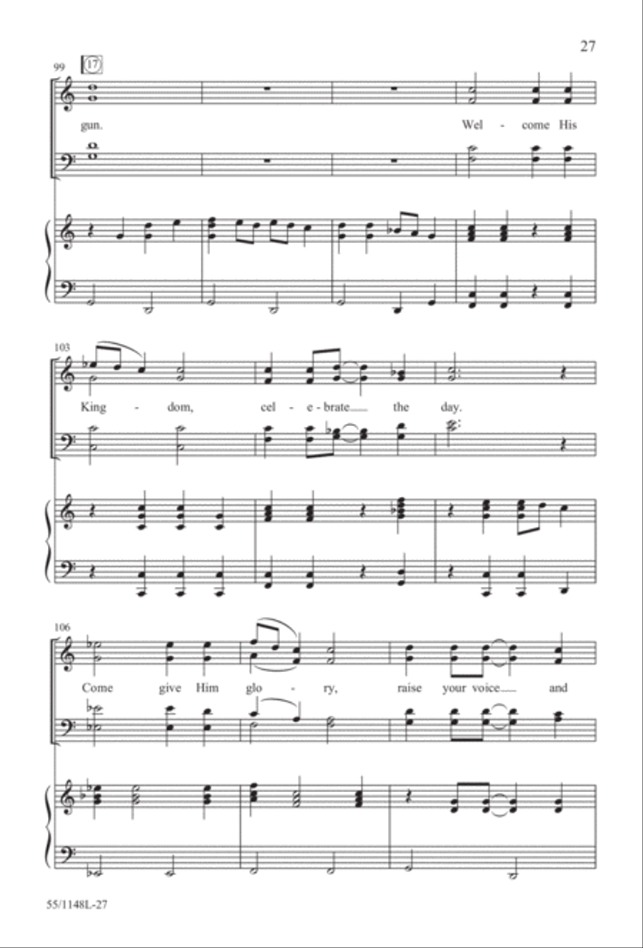 Come Walk With Me (Digital Download) 4-Part scores gallery preview page 27