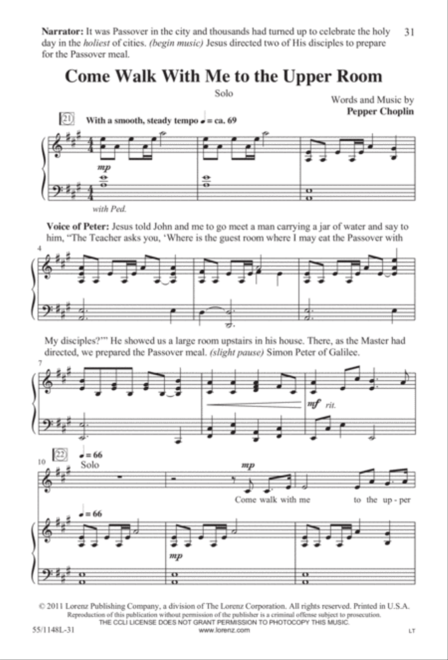 Come Walk With Me (Digital Download) 4-Part scores gallery preview page 31