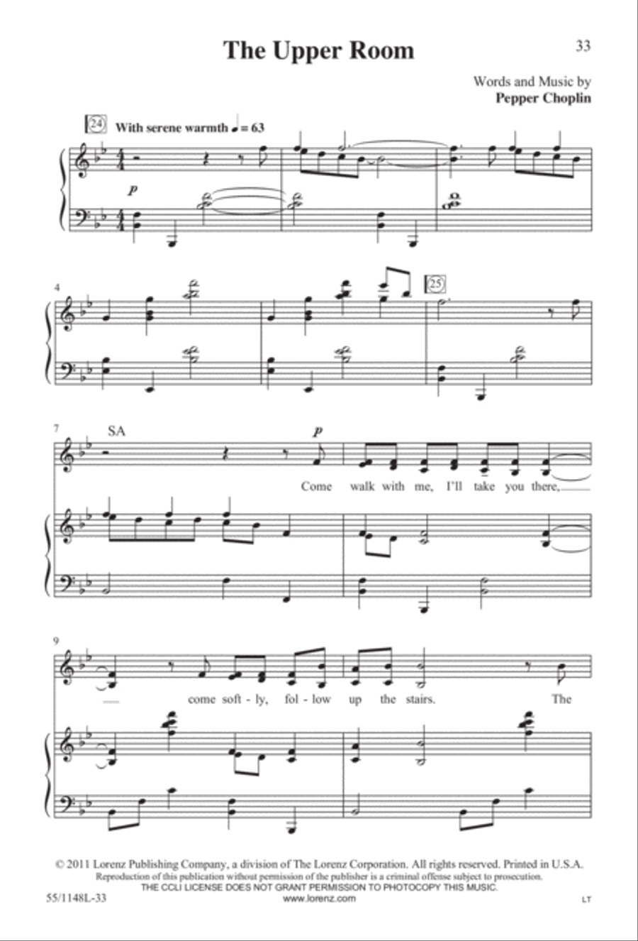 Come Walk With Me (Digital Download) 4-Part scores gallery preview page 33