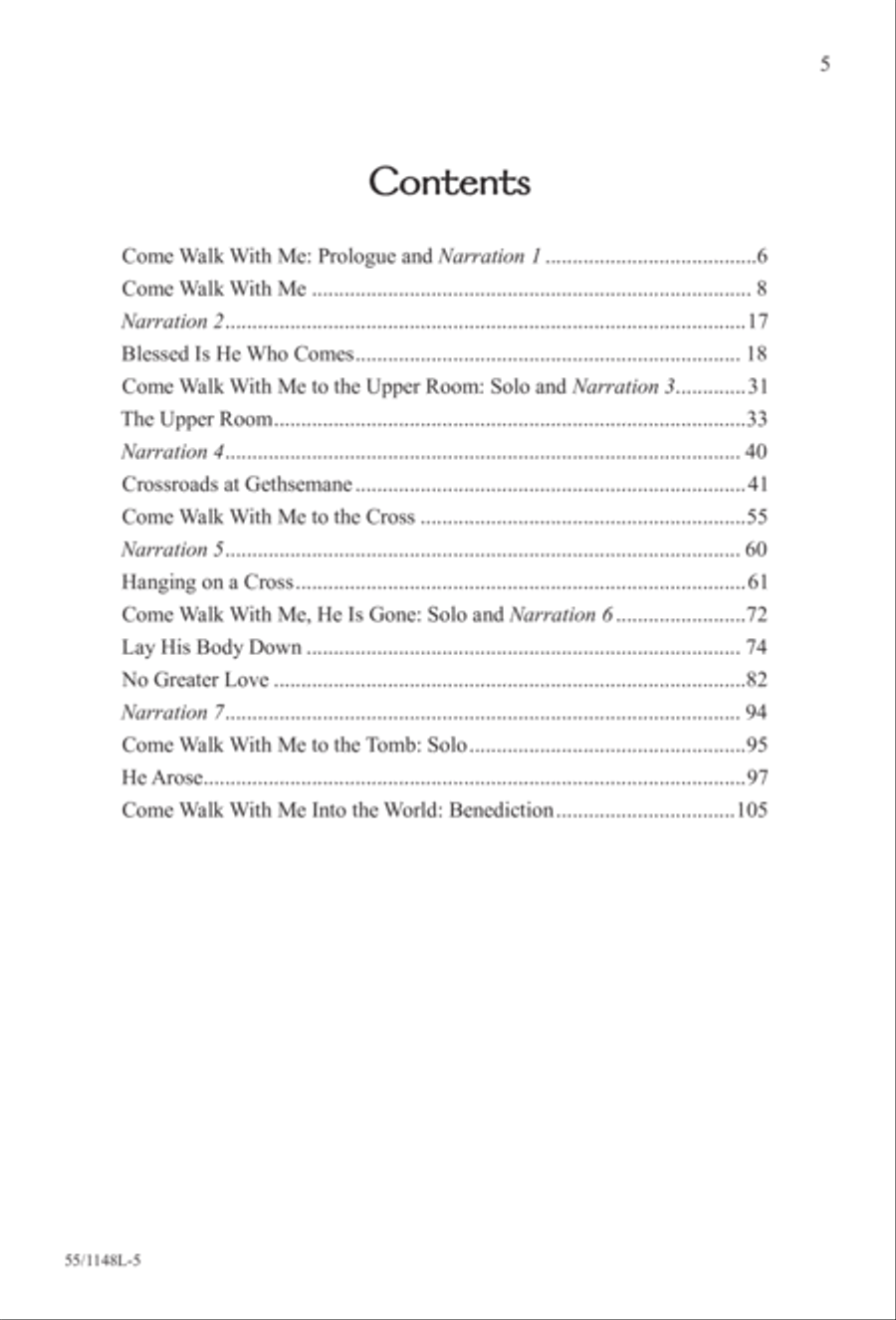Come Walk With Me (Digital Download) 4-Part scores gallery preview page 5