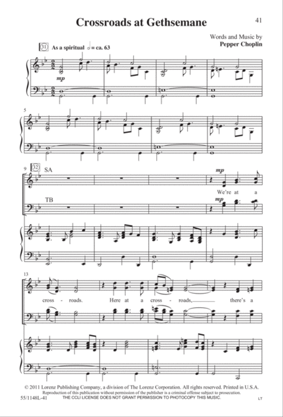 Come Walk With Me (Digital Download) 4-Part scores gallery preview page 41