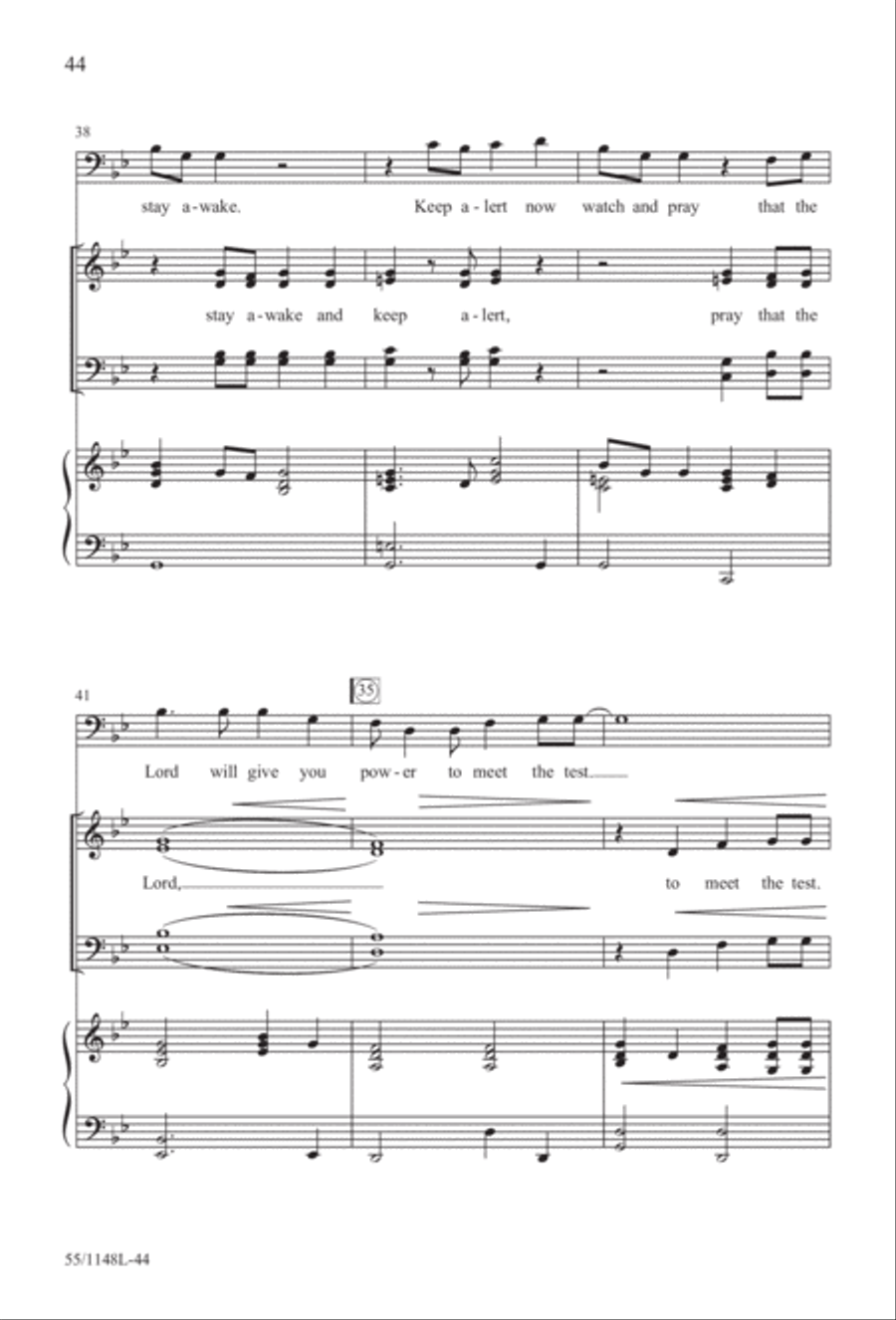 Come Walk With Me (Digital Download) 4-Part scores gallery preview page 44