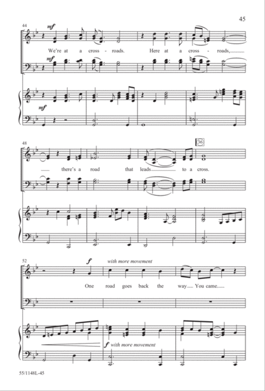 Come Walk With Me (Digital Download) 4-Part scores gallery preview page 45