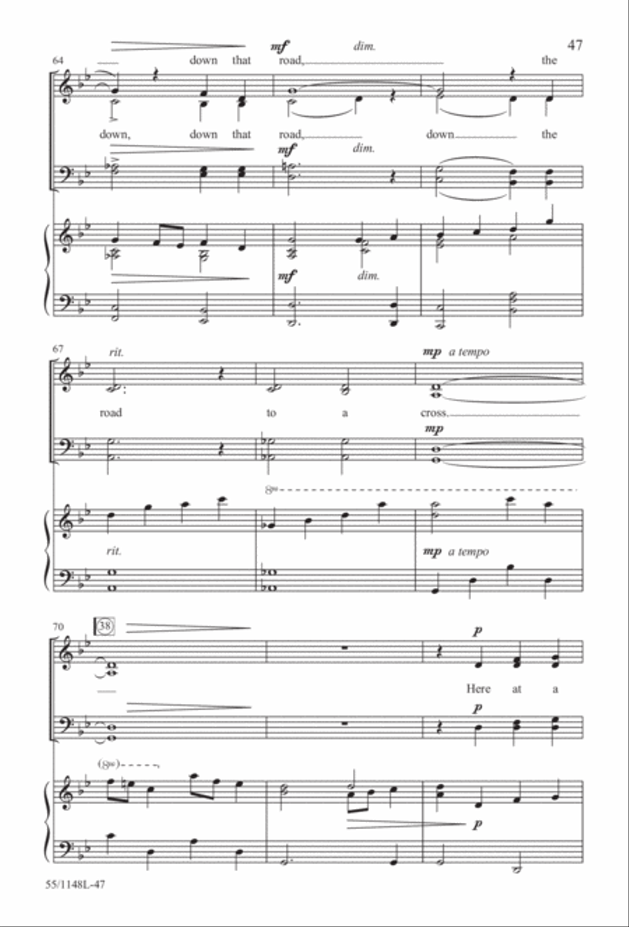 Come Walk With Me (Digital Download) 4-Part scores gallery preview page 47