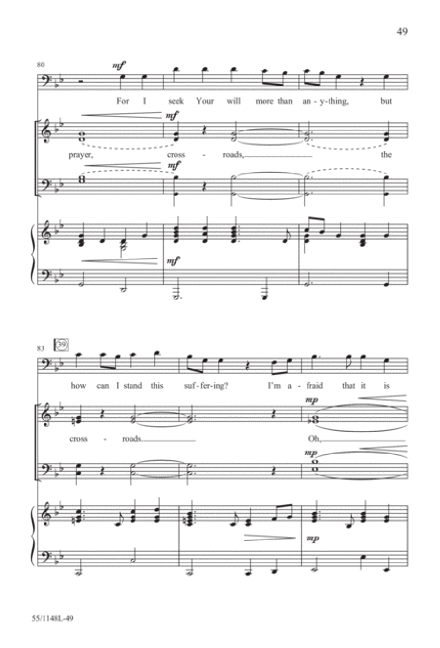 Come Walk With Me (Digital Download) 4-Part scores gallery preview page 49