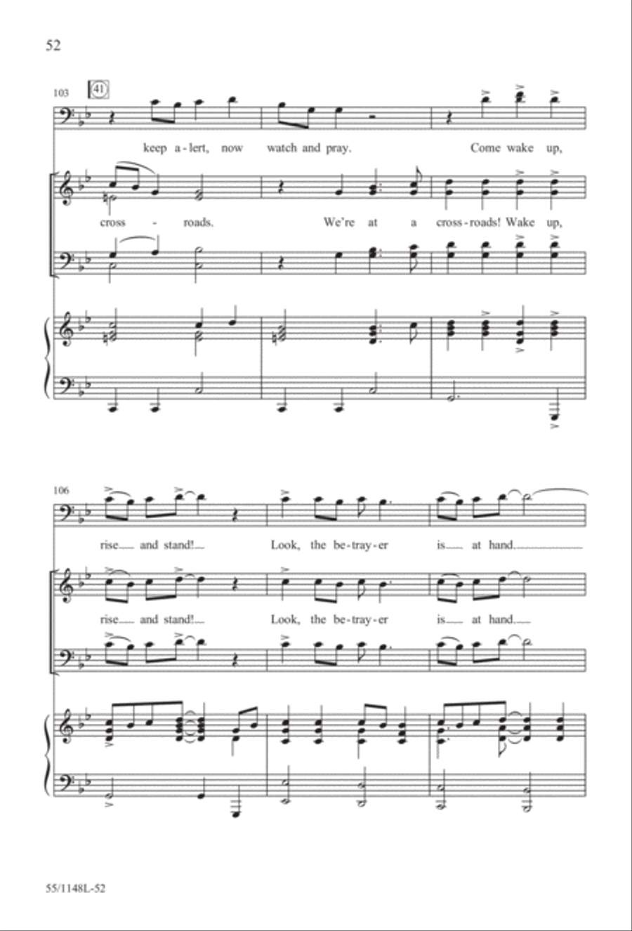 Come Walk With Me (Digital Download) 4-Part scores gallery preview page 52