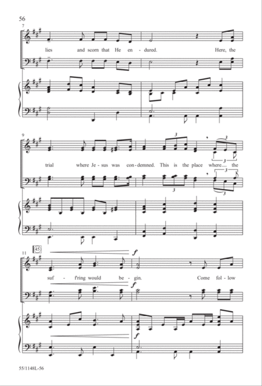 Come Walk With Me (Digital Download) 4-Part scores gallery preview page 56