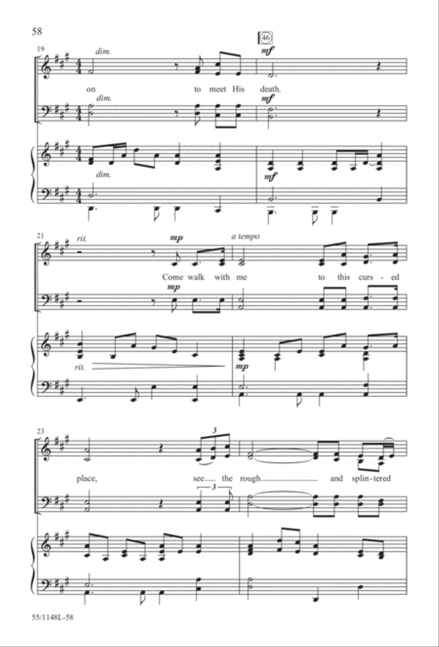 Come Walk With Me (Digital Download) 4-Part scores gallery preview page 58