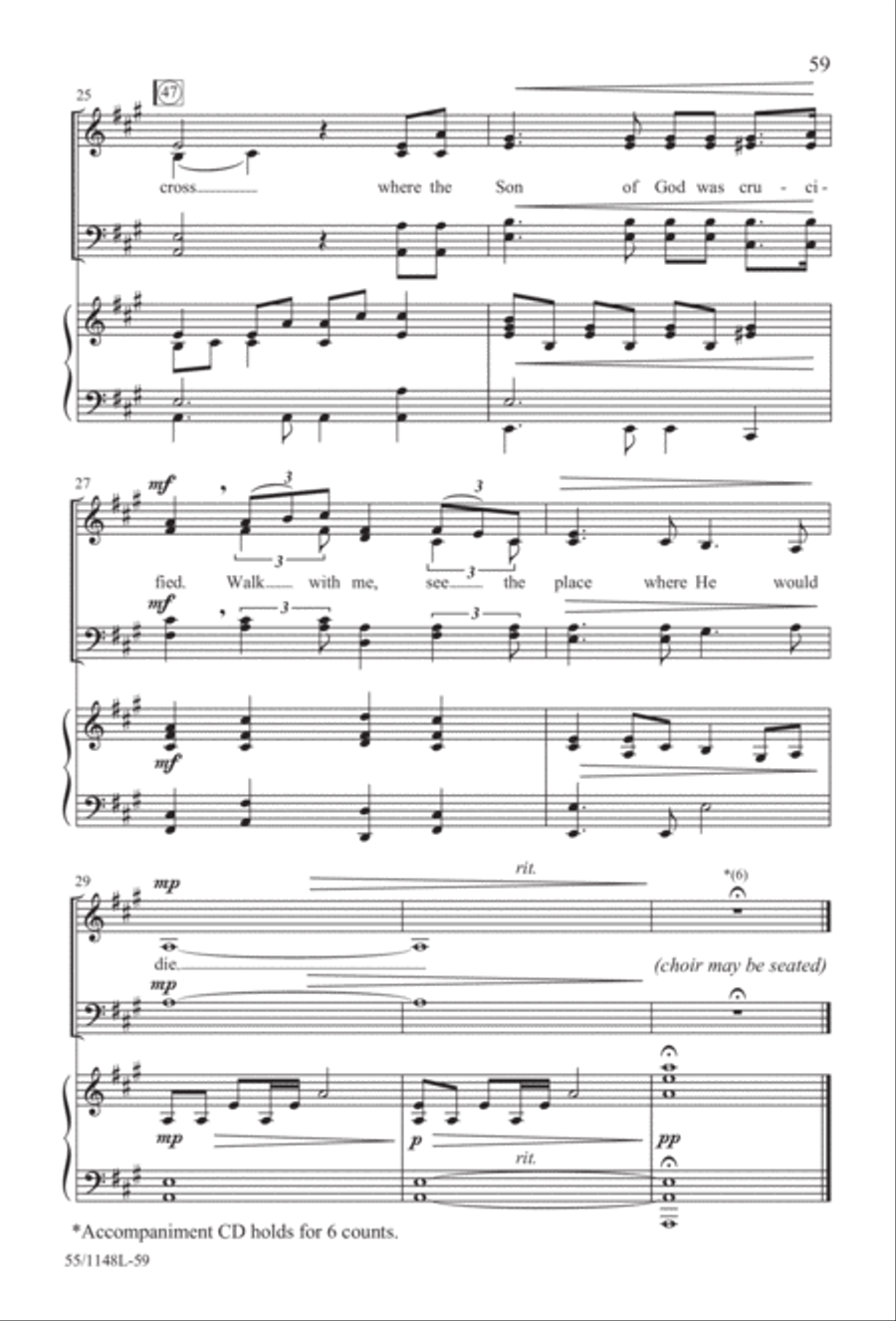 Come Walk With Me (Digital Download) 4-Part scores gallery preview page 59