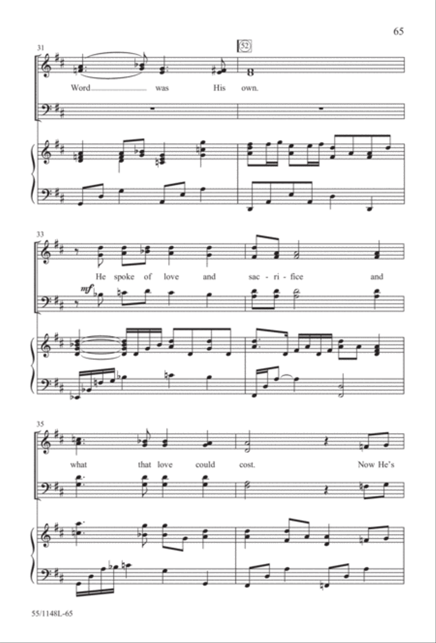Come Walk With Me (Digital Download) 4-Part scores gallery preview page 65
