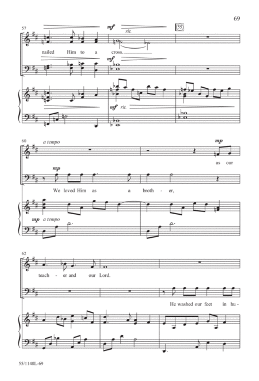 Come Walk With Me (Digital Download) 4-Part scores gallery preview page 69