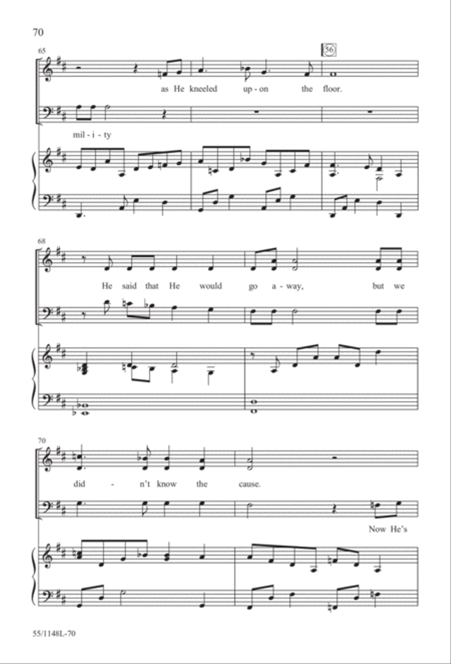 Come Walk With Me (Digital Download) 4-Part scores gallery preview page 70