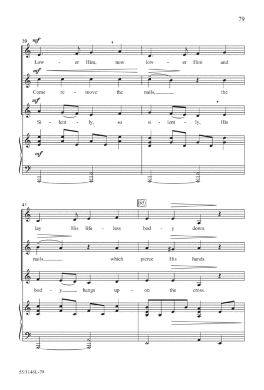 Come Walk With Me (Digital Download) 4-Part scores gallery preview page 79