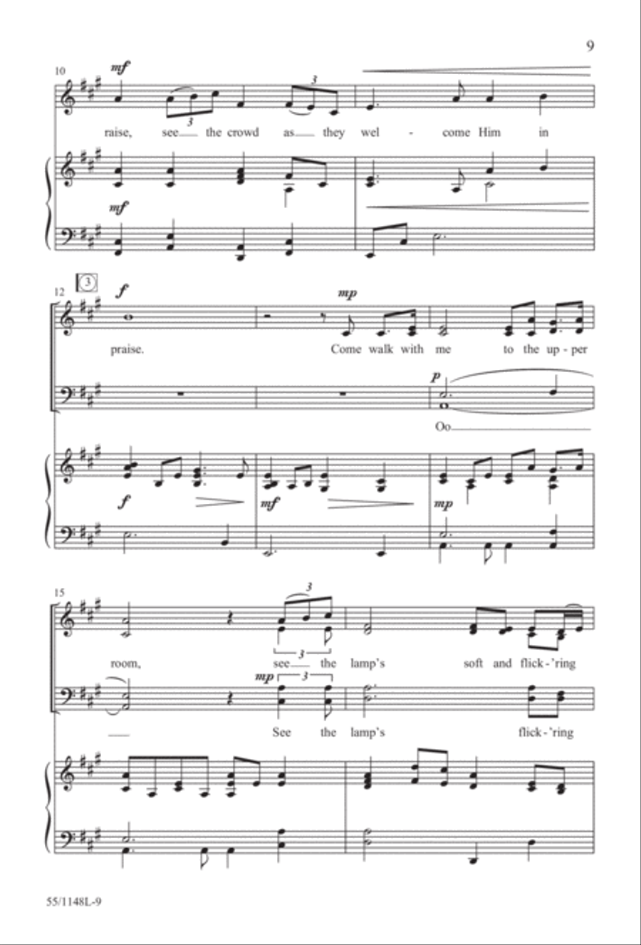 Come Walk With Me (Digital Download) 4-Part scores gallery preview page 9
