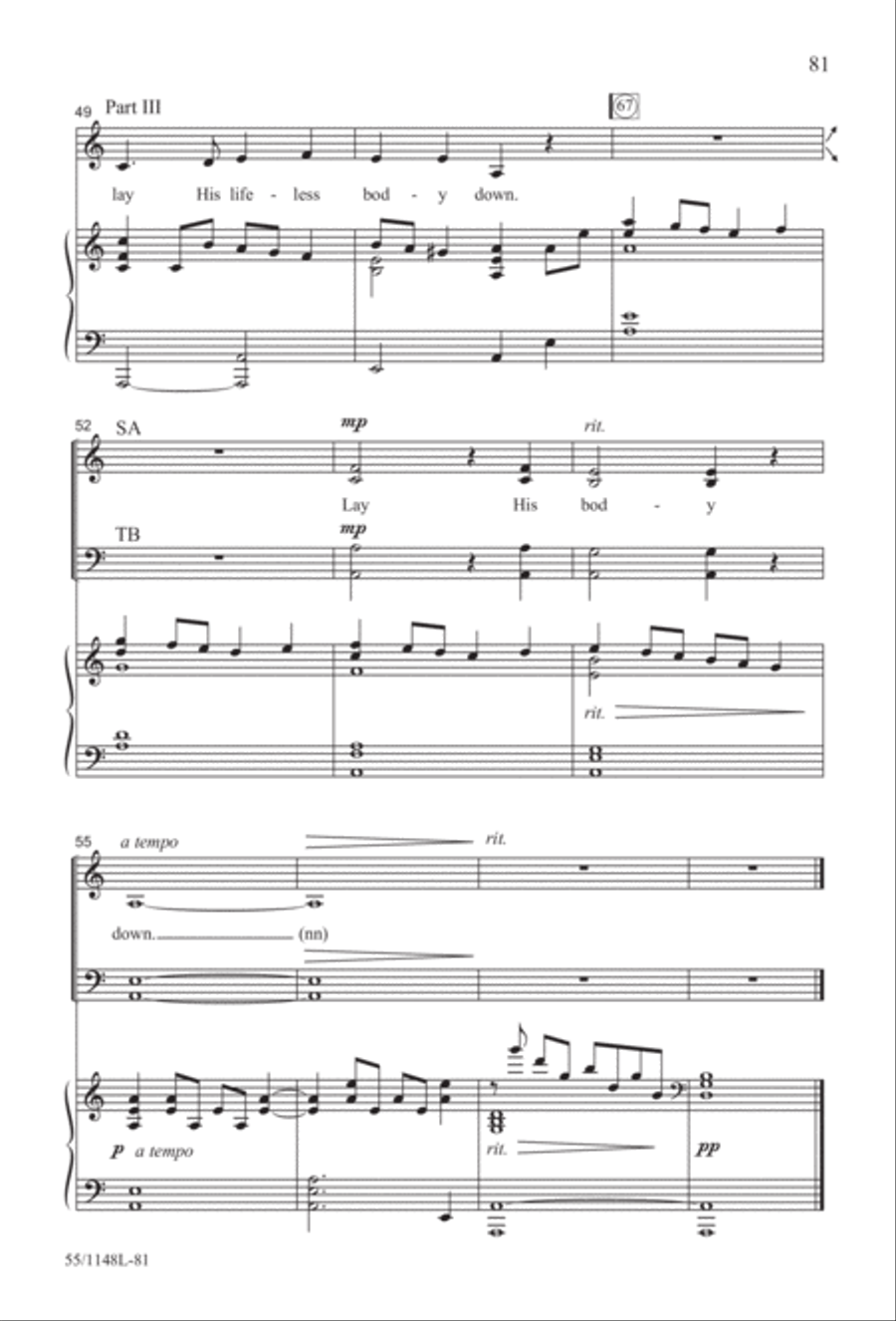 Come Walk With Me (Digital Download) 4-Part scores gallery preview page 81