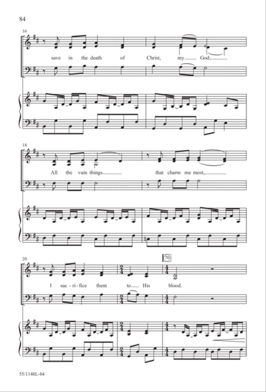 Come Walk With Me (Digital Download) 4-Part scores gallery preview page 84