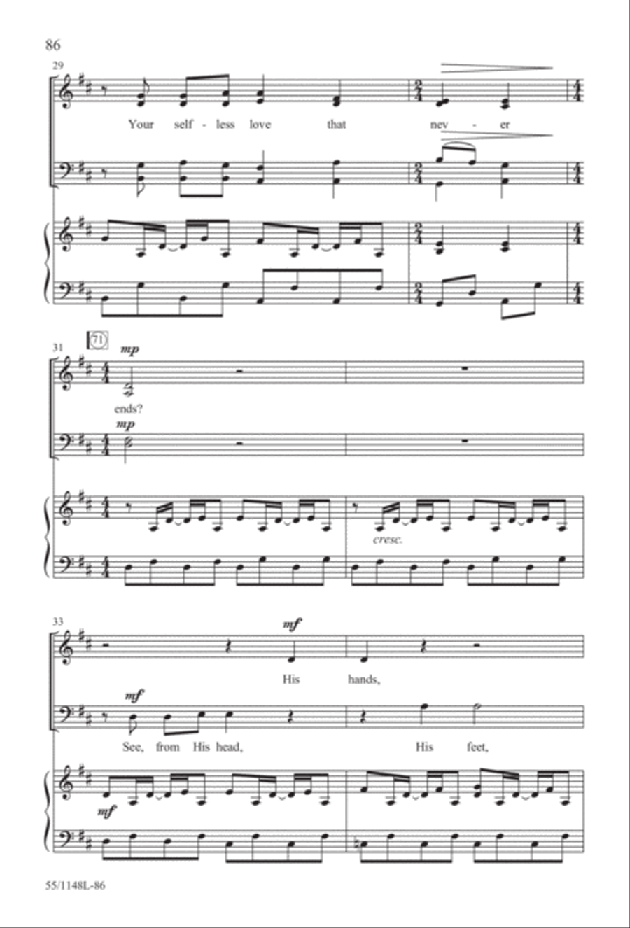 Come Walk With Me (Digital Download) 4-Part scores gallery preview page 86