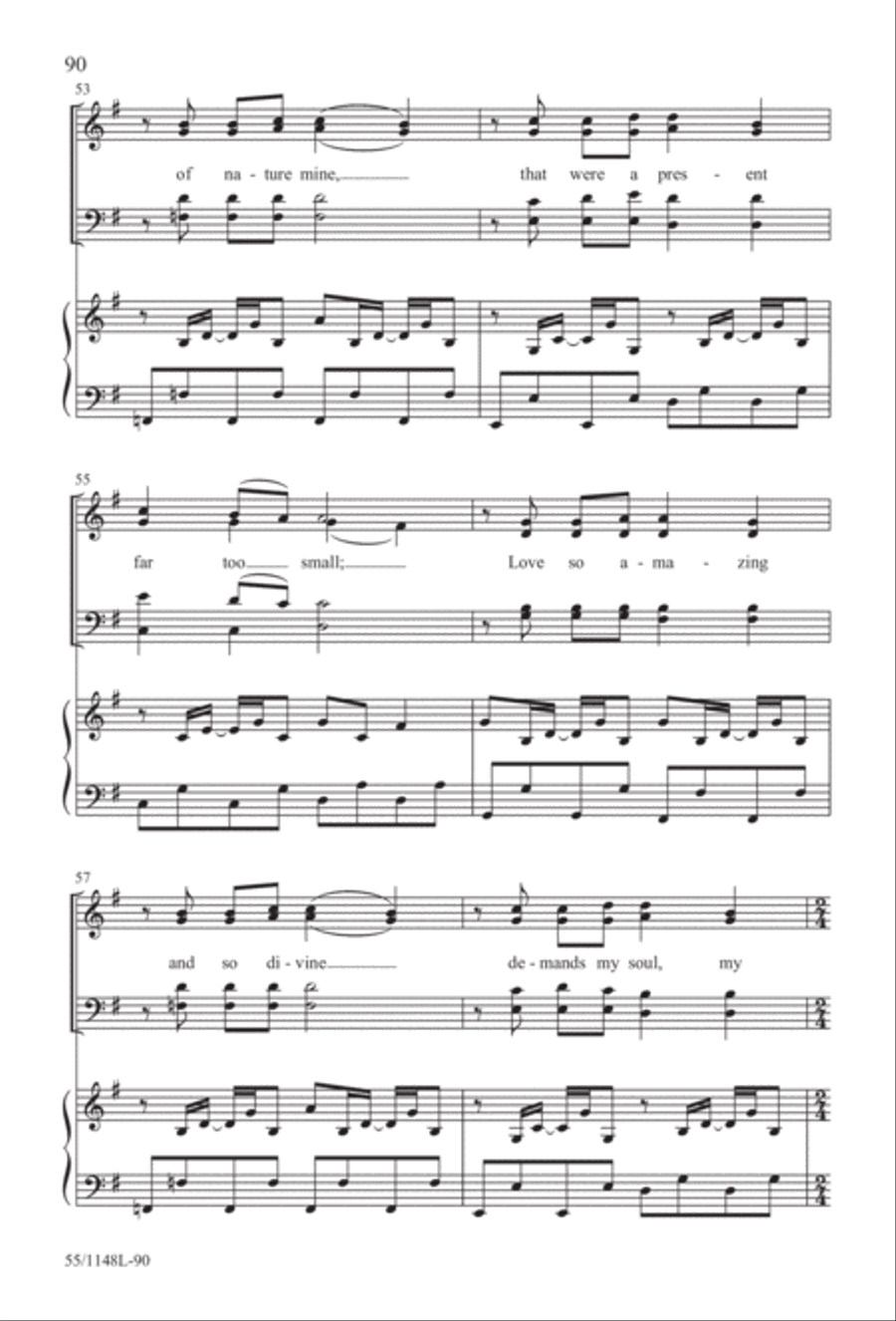 Come Walk With Me (Digital Download) 4-Part scores gallery preview page 90