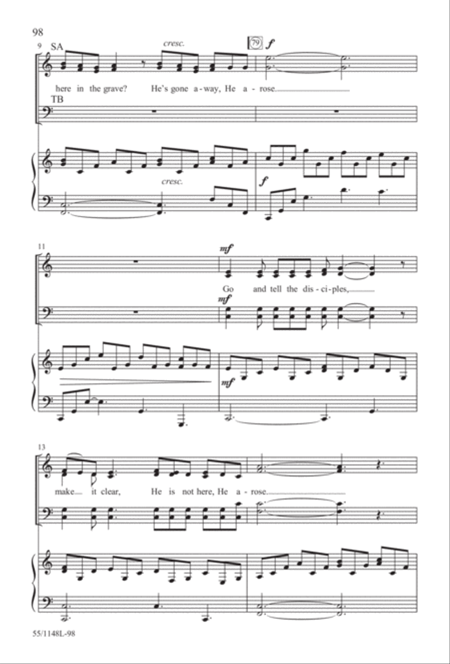 Come Walk With Me (Digital Download) 4-Part scores gallery preview page 98