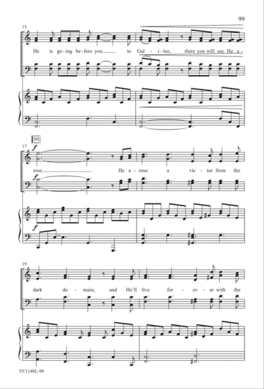 Come Walk With Me (Digital Download) 4-Part scores gallery preview page 99