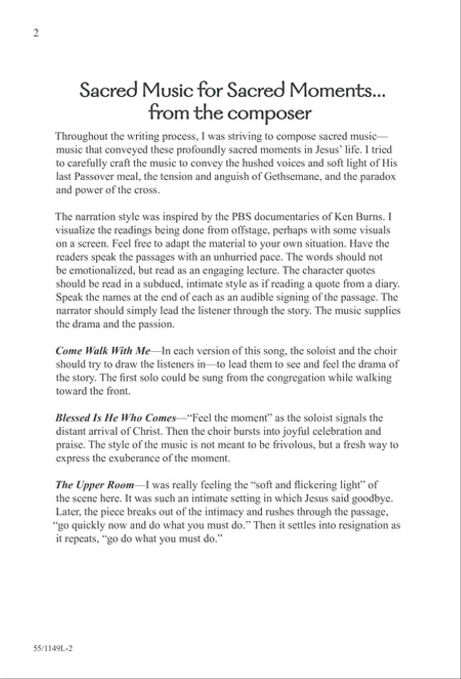Come Walk With Me (Digital Download) 3-Part scores gallery preview page 2