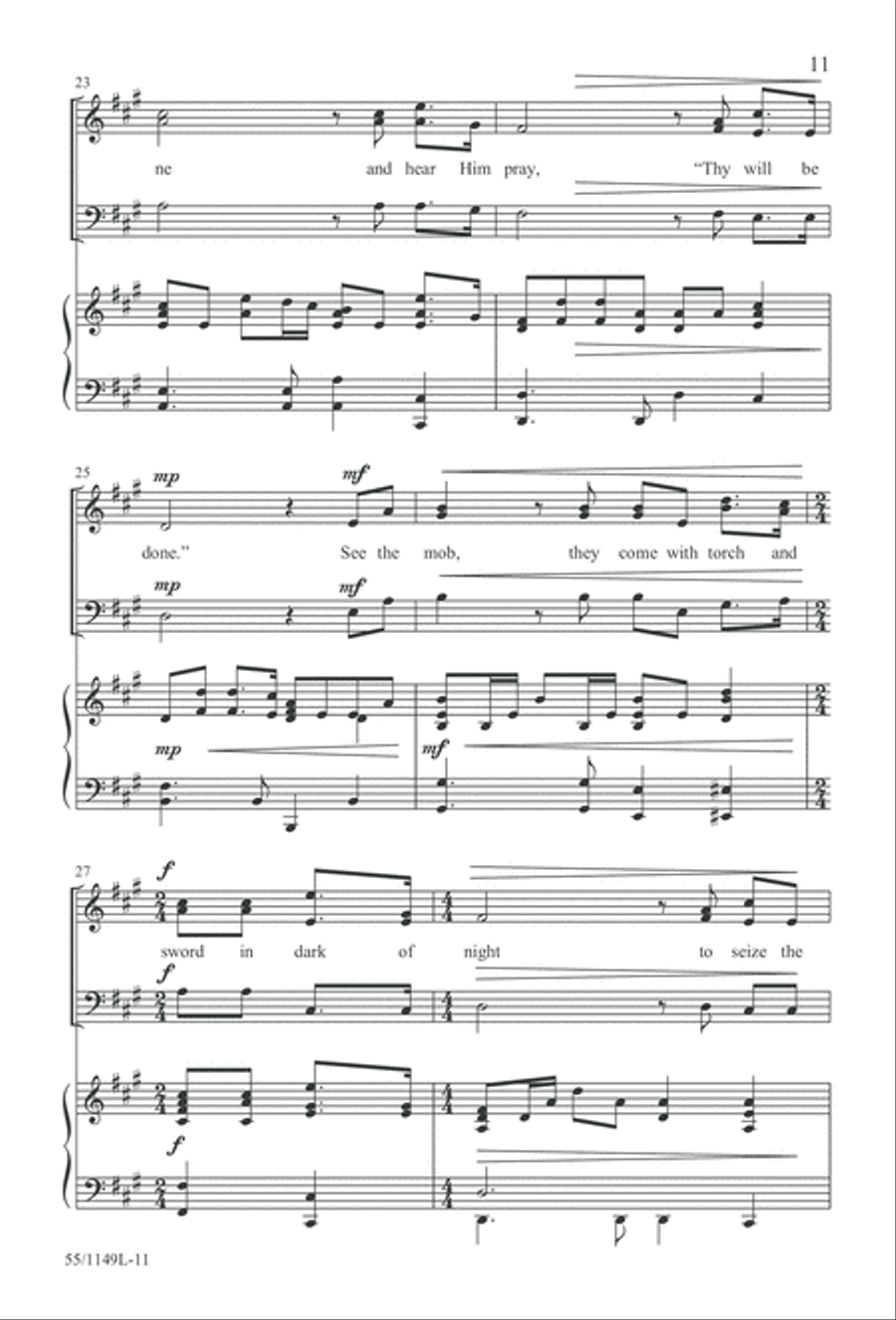 Come Walk With Me (Digital Download) 3-Part scores gallery preview page 11