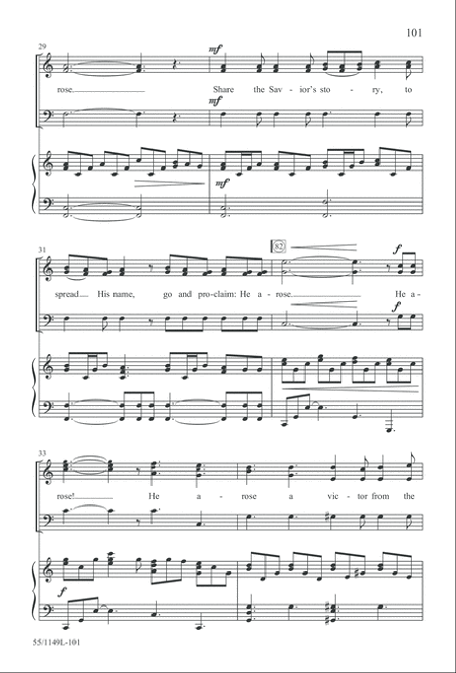 Come Walk With Me (Digital Download) 3-Part scores gallery preview page 101