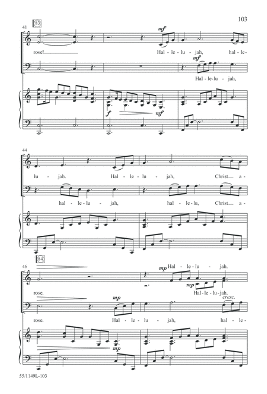 Come Walk With Me (Digital Download) 3-Part scores gallery preview page 103