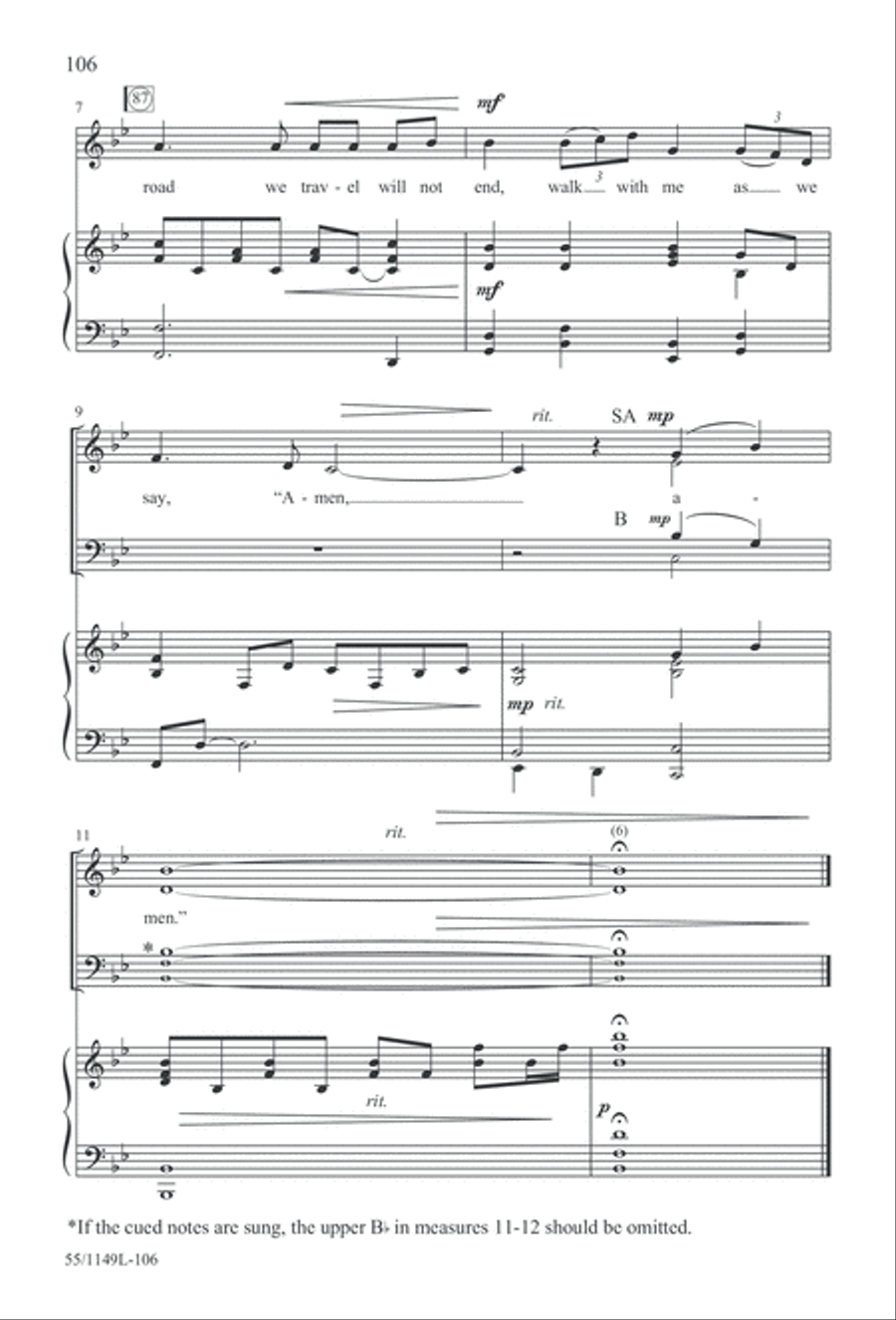 Come Walk With Me (Digital Download) 3-Part scores gallery preview page 106
