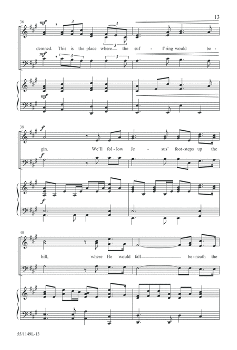 Come Walk With Me (Digital Download) 3-Part scores gallery preview page 13
