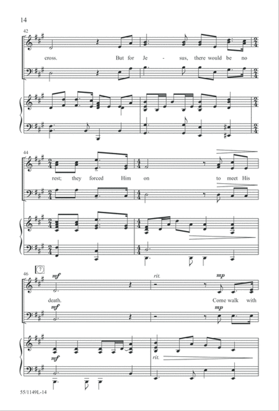 Come Walk With Me (Digital Download) 3-Part scores gallery preview page 14
