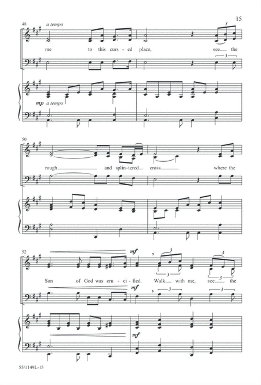 Come Walk With Me (Digital Download) 3-Part scores gallery preview page 15
