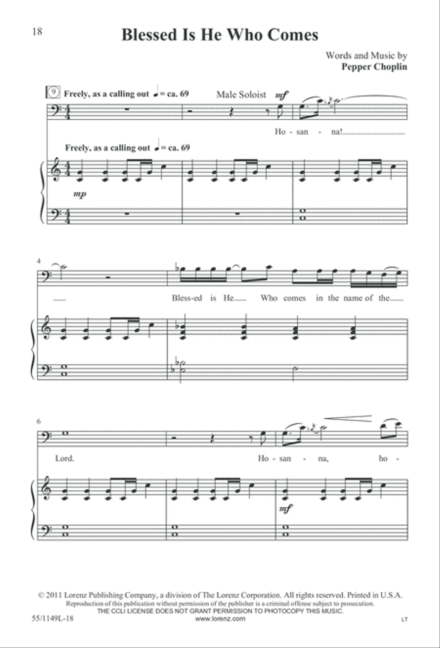 Come Walk With Me (Digital Download) 3-Part scores gallery preview page 18
