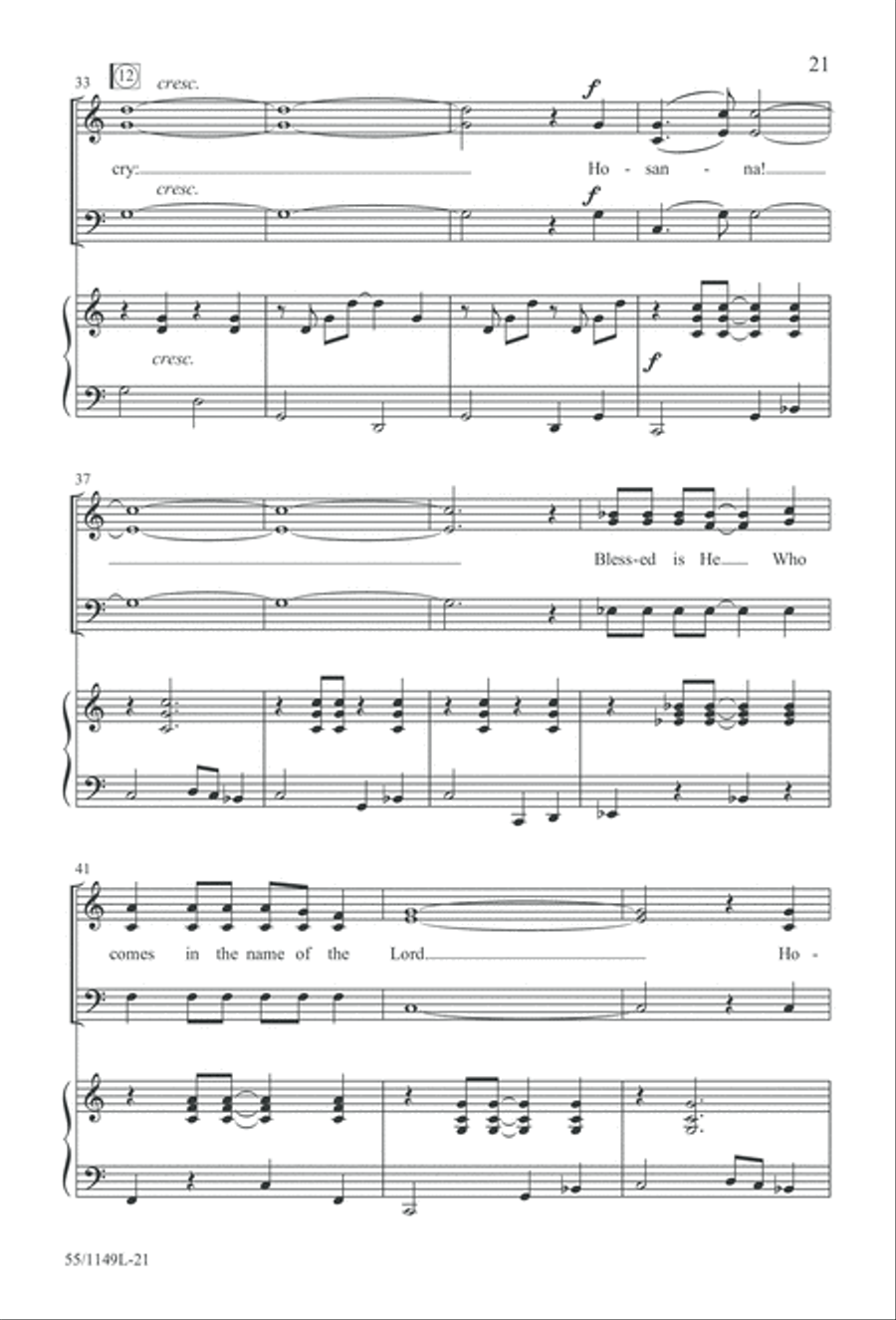 Come Walk With Me (Digital Download) 3-Part scores gallery preview page 21