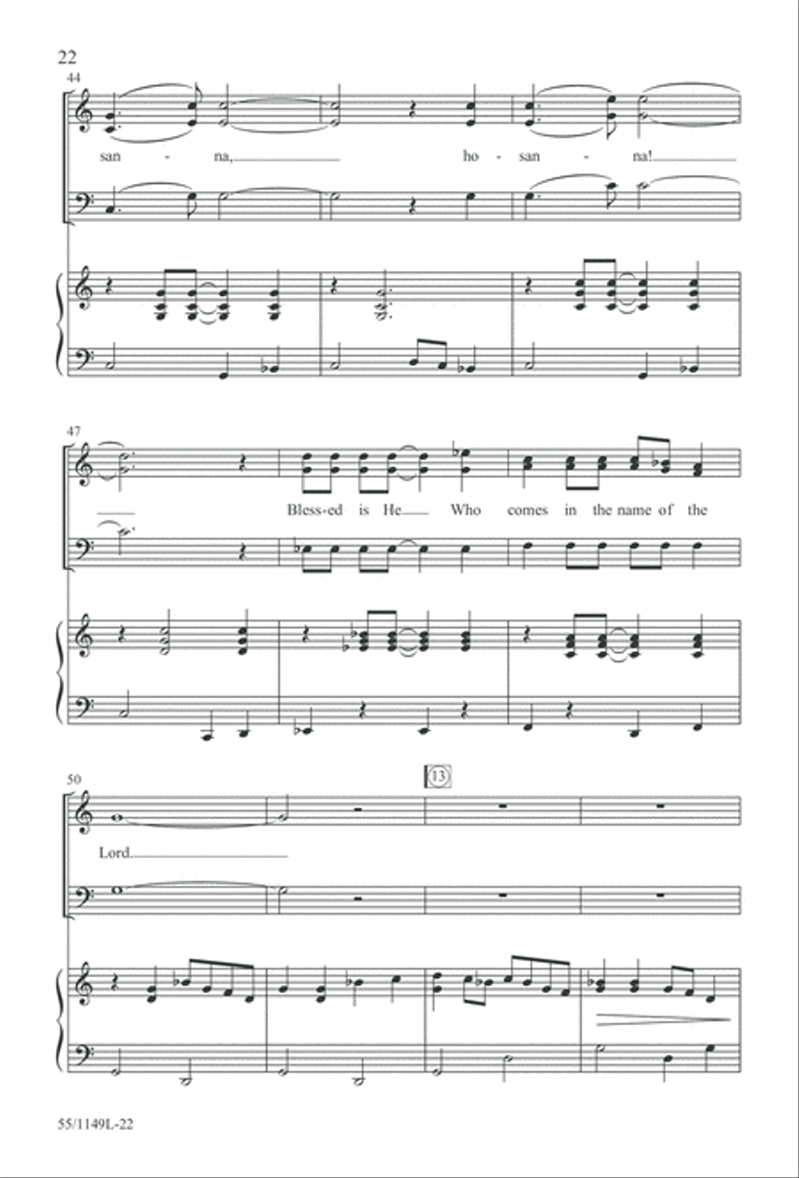 Come Walk With Me (Digital Download) 3-Part scores gallery preview page 22