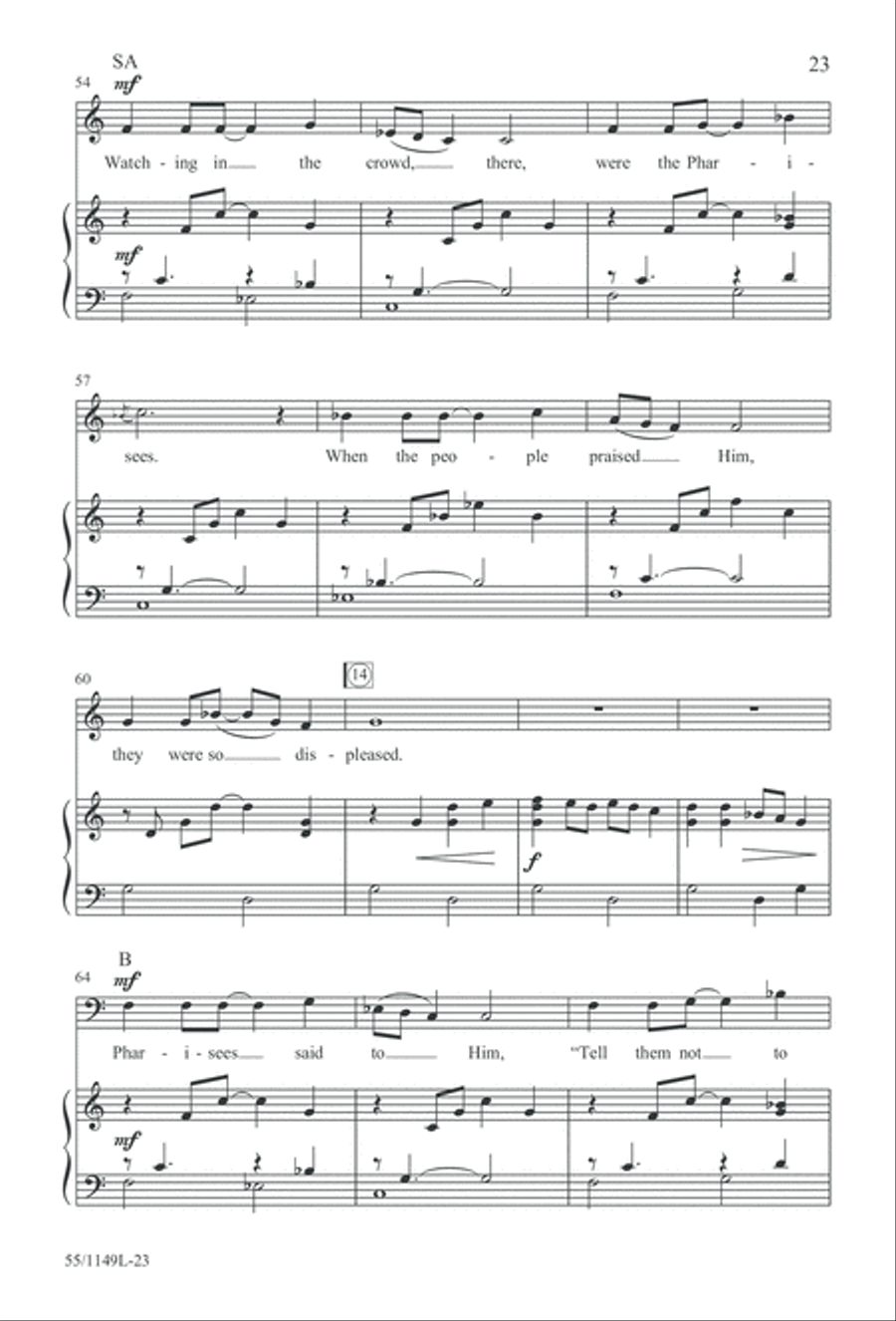 Come Walk With Me (Digital Download) 3-Part scores gallery preview page 23