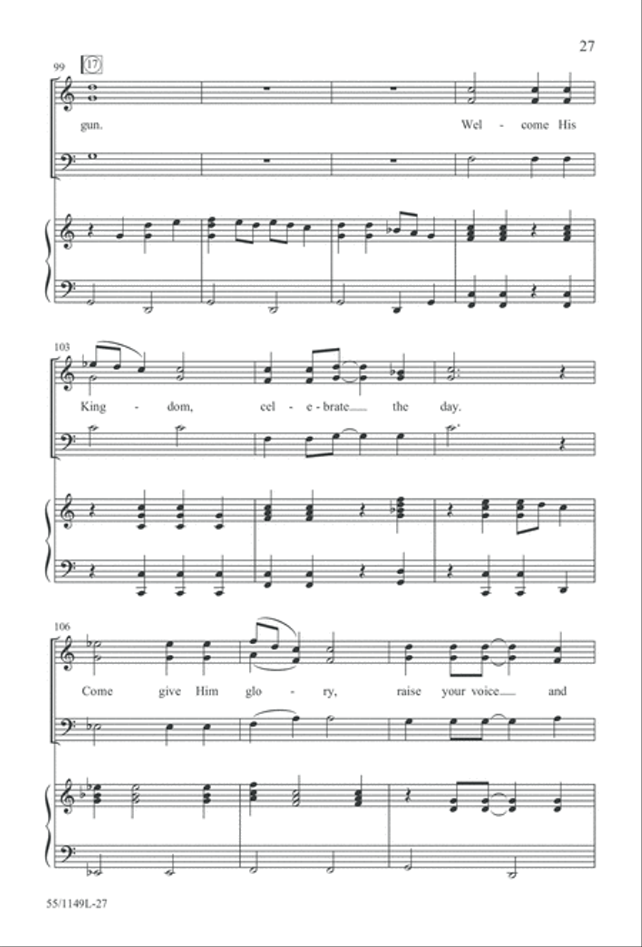 Come Walk With Me (Digital Download) 3-Part scores gallery preview page 27