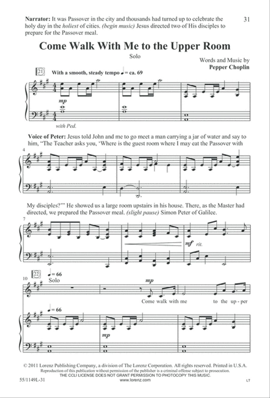 Come Walk With Me (Digital Download) 3-Part scores gallery preview page 31