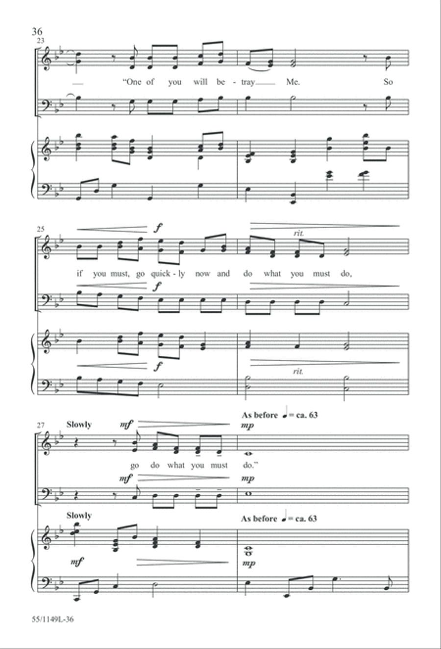 Come Walk With Me (Digital Download) 3-Part scores gallery preview page 36