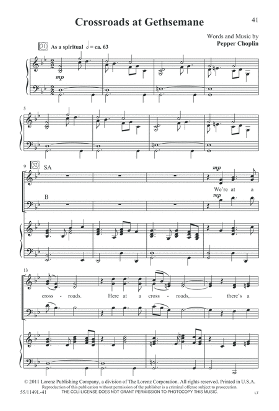 Come Walk With Me (Digital Download) 3-Part scores gallery preview page 41