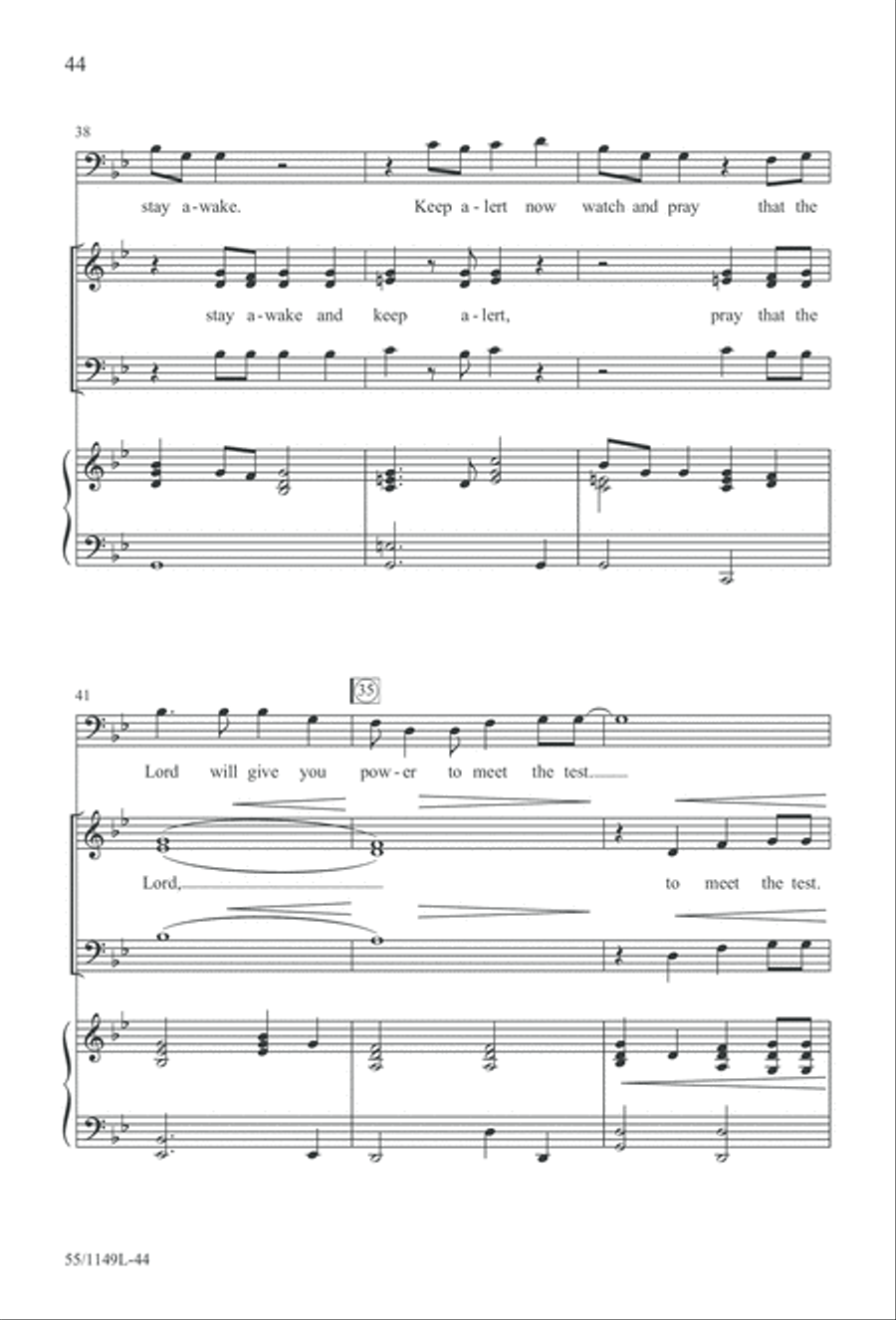 Come Walk With Me (Digital Download) 3-Part scores gallery preview page 44