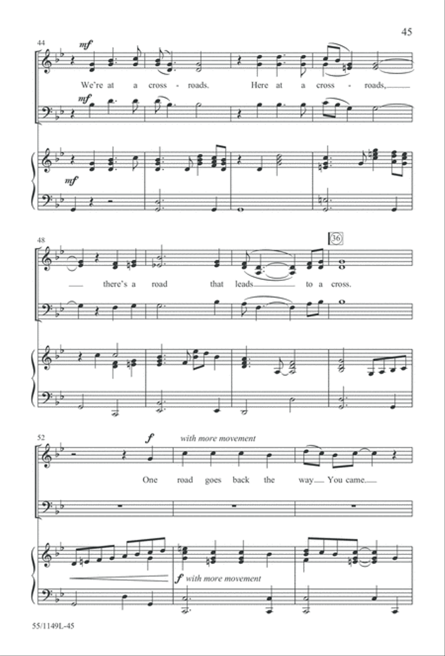 Come Walk With Me (Digital Download) 3-Part scores gallery preview page 45
