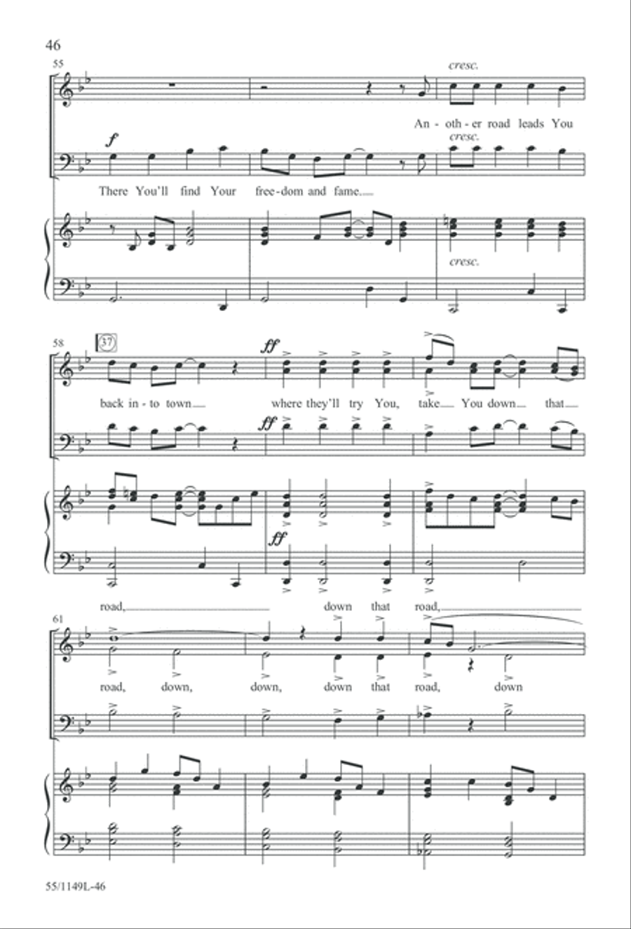 Come Walk With Me (Digital Download) 3-Part scores gallery preview page 46
