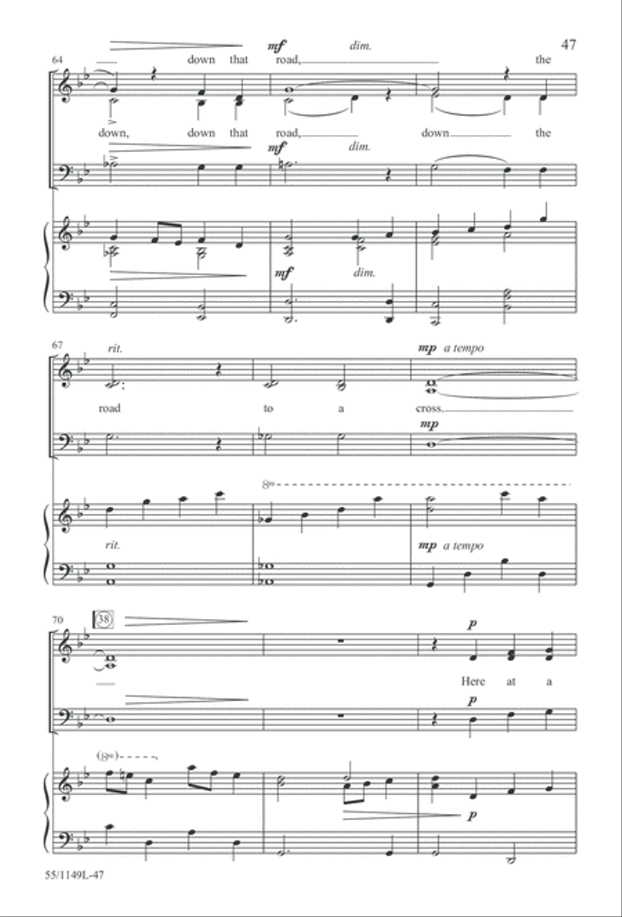 Come Walk With Me (Digital Download) 3-Part scores gallery preview page 47
