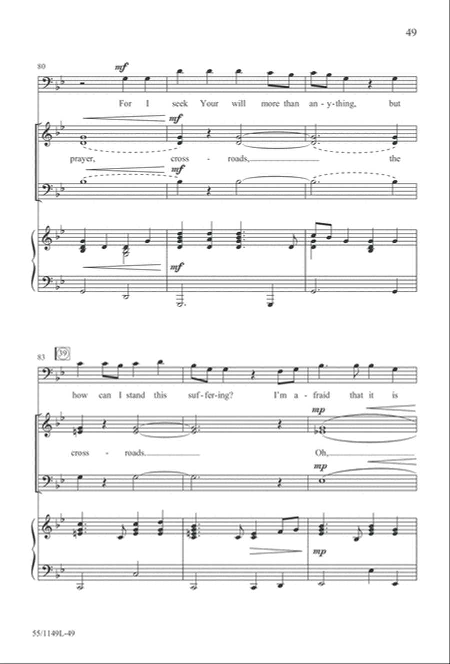 Come Walk With Me (Digital Download) 3-Part scores gallery preview page 49