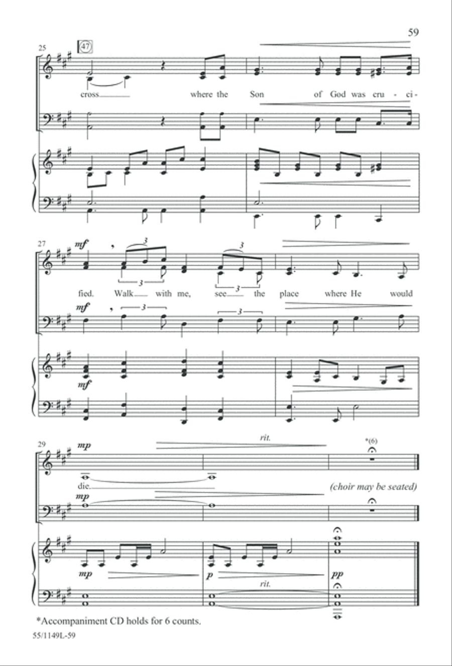 Come Walk With Me (Digital Download) 3-Part scores gallery preview page 59
