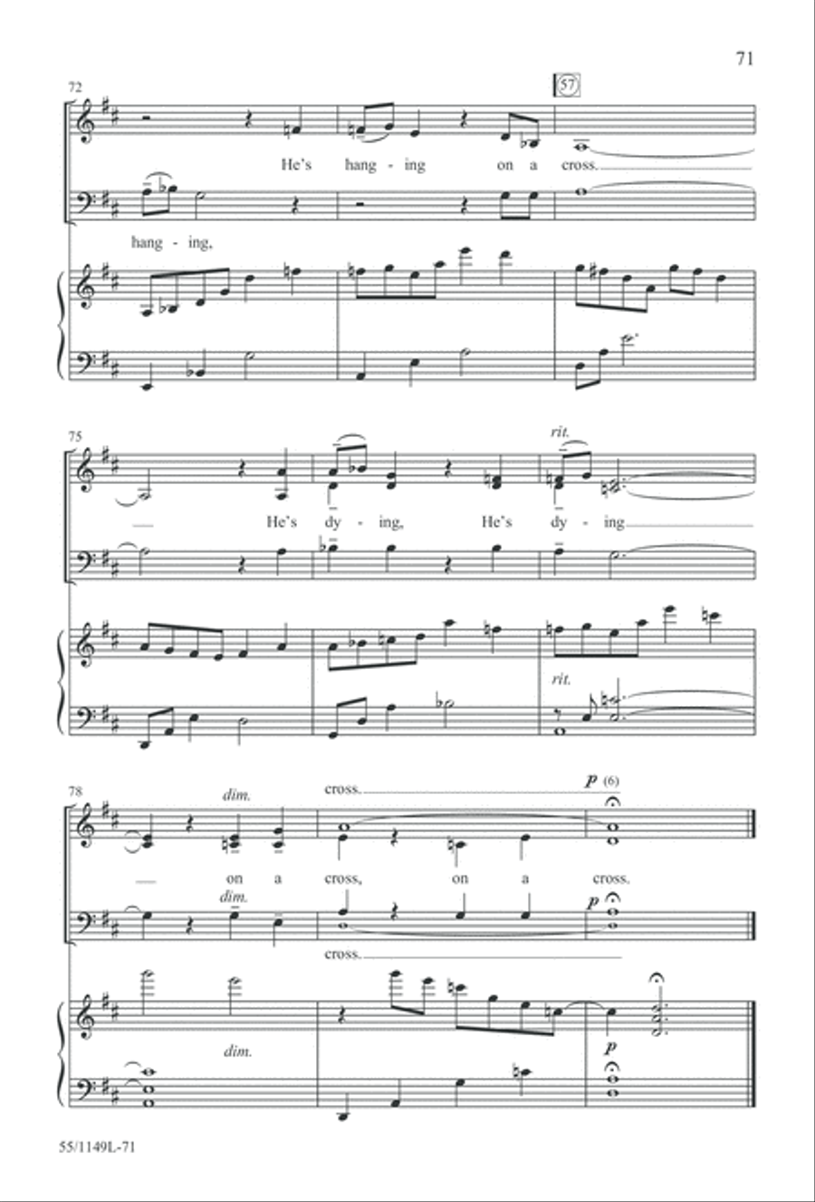 Come Walk With Me (Digital Download) 3-Part scores gallery preview page 71