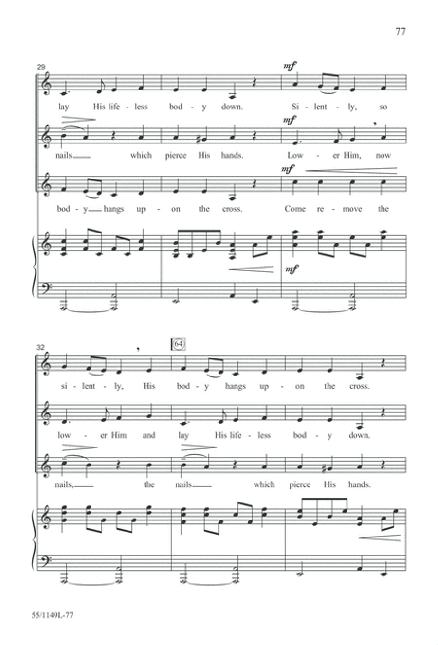 Come Walk With Me (Digital Download) 3-Part scores gallery preview page 77